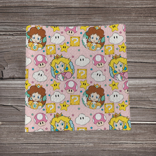 Pink Peach & Daisy | Fabric Strip- Bow Making- Headwraps- Scrunchies