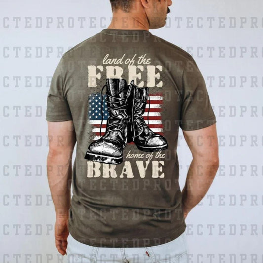 LAND OF THE FREE HOME OF THE BRAVE BOOTS- DTF TRANSFER