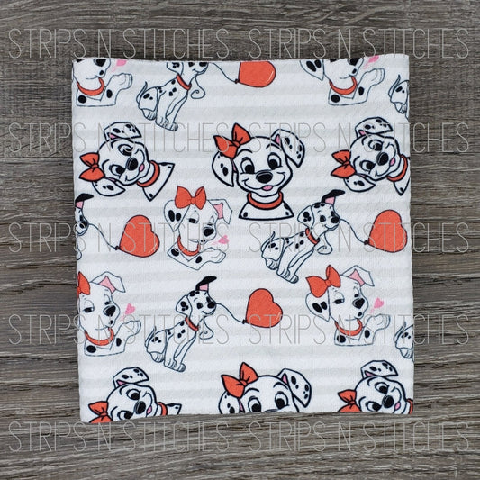 Spotted Dog Love | Fabric Strip | Bow Making | Scrunchie |