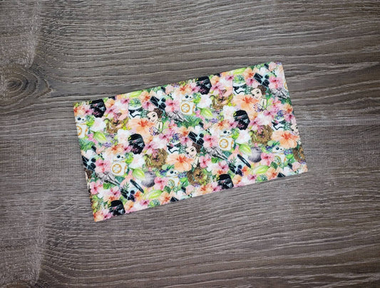 Dark Force Floral Fabric Strip- Bow Making- Headwrap- Scrunchies