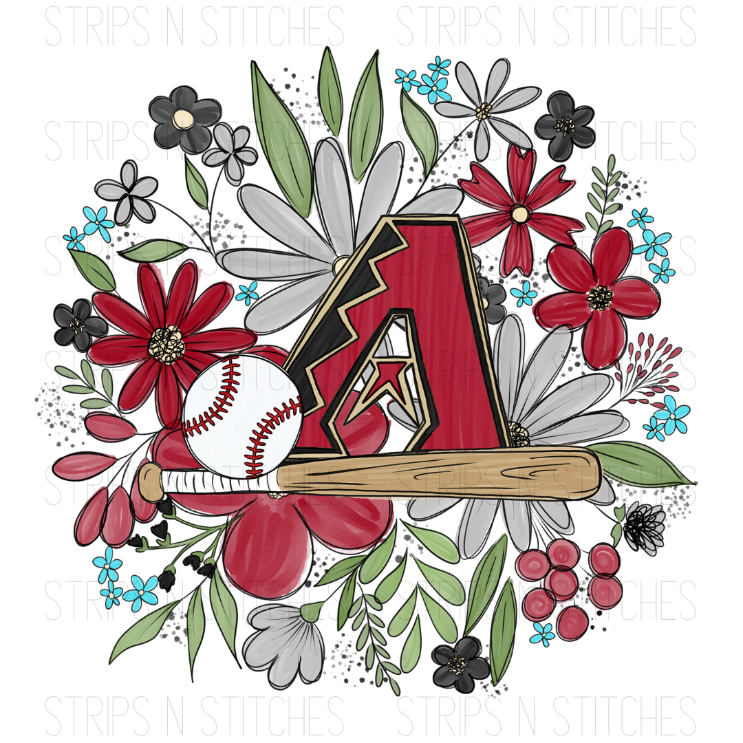 2024 MLB Floral YOUTH (7 inches) | Sublimation Transfer | Create Your Own Shirt