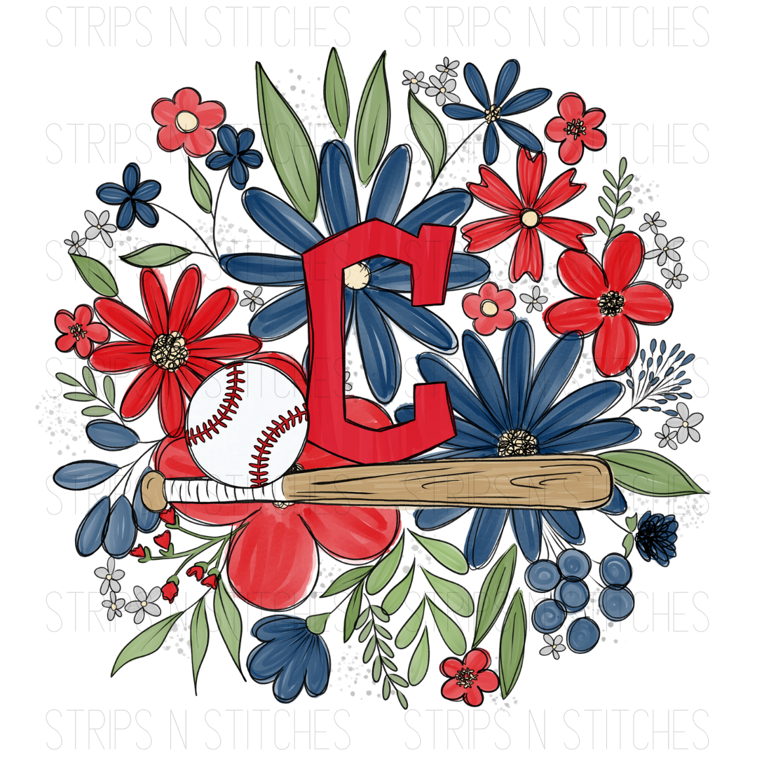 2024 MLB Floral ADULT XL (10 inches) | Sublimation Transfer | Create Your Own Shirt