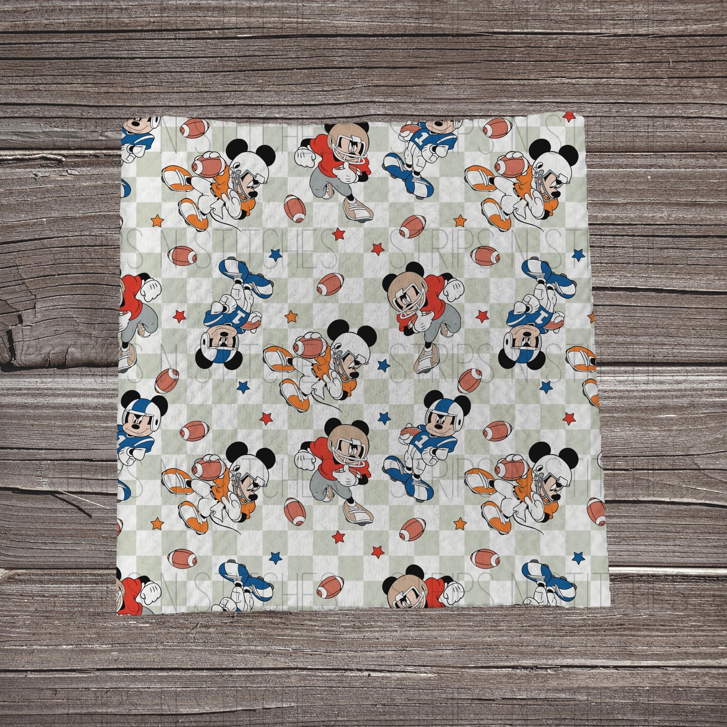 Checkered Football MM | Bullet Fabric Strip | Bow Making | Scrunchie |