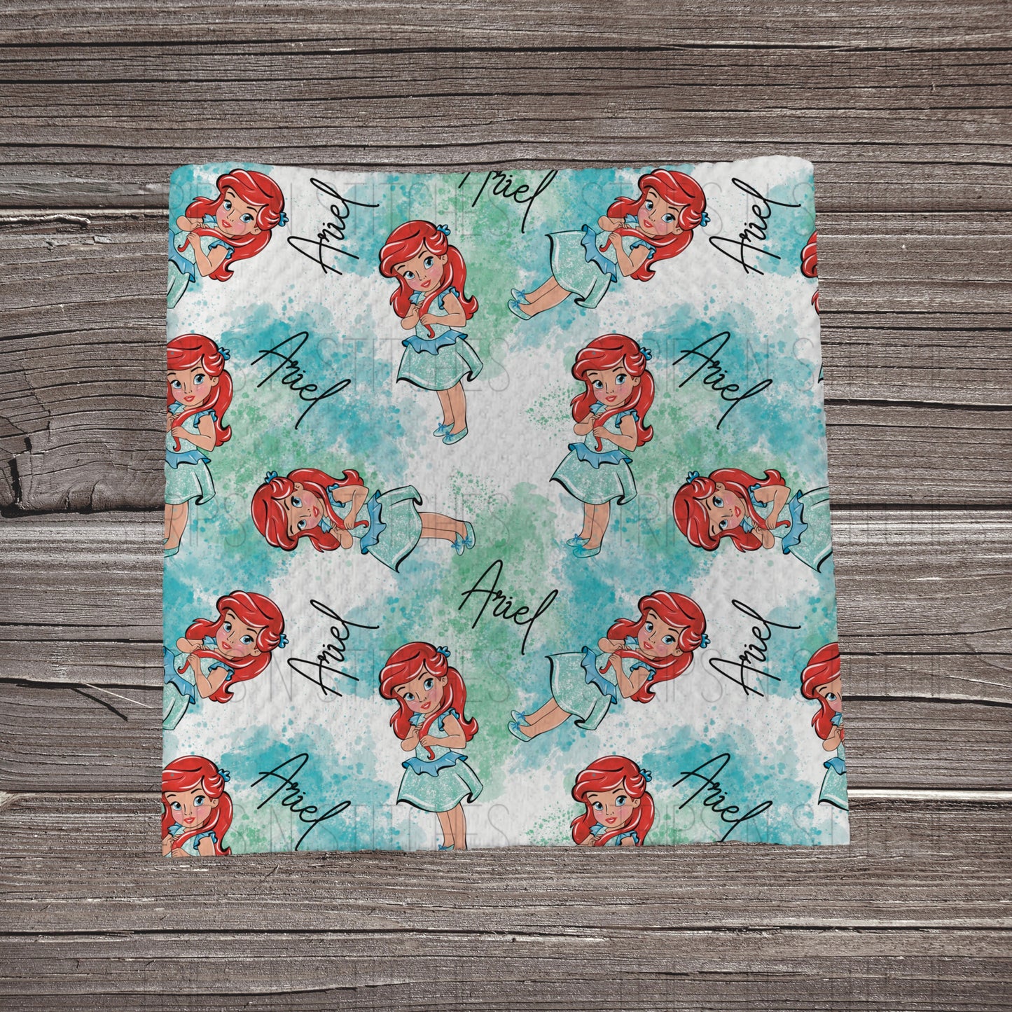 Watercolor Underwater Girl | Bullet Fabric Strip | Bow Making | Scrunchie |