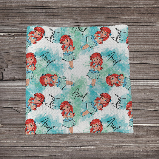 Watercolor Underwater Girl | Bullet Fabric Strip | Bow Making | Scrunchie |
