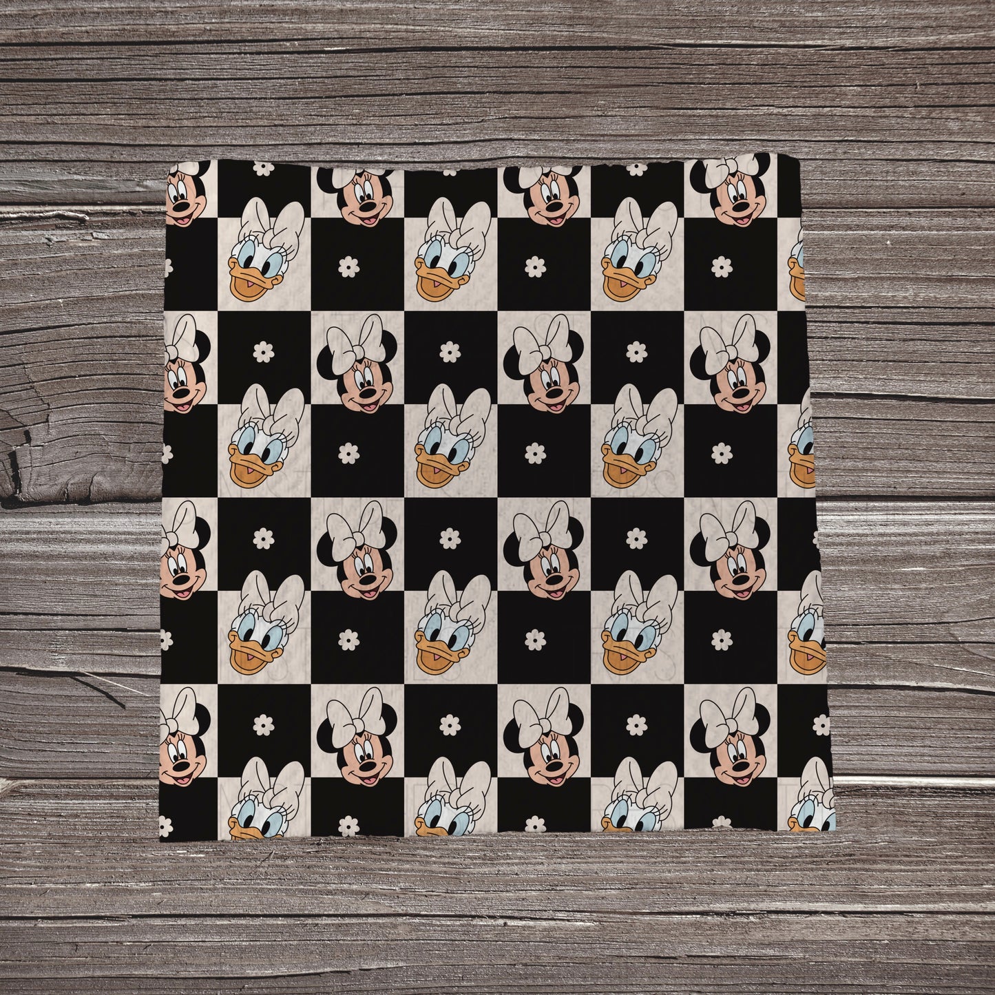 Black & Tan CheckeredMM & Duck | Bullet Fabric Strip | Bow Making | Scrunchie |