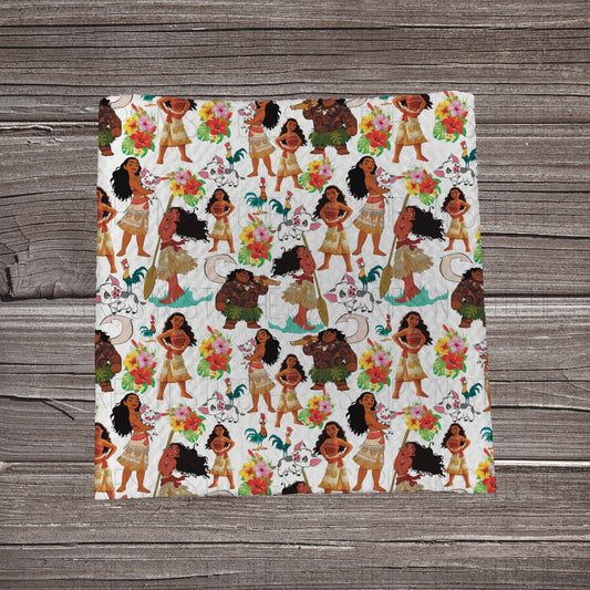 Beach Girl White | Fabric Strip- Bow Making- Headwrap- Scrunchies