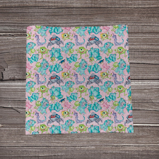 Pink Scary Crew | Fabric Strip- Bow Making- Headwrap- Scrunchies