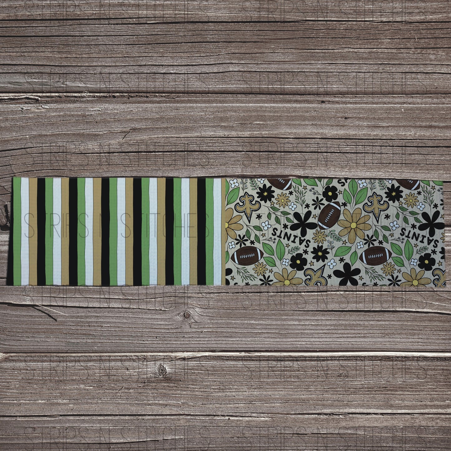 2024 Football - HALF & HALF LIGHT FLORAL | All 32 Teams Available | Fabric Strip | Bow Making | Scrunchies | Headwraps
