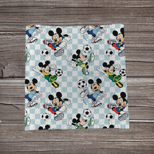 Checkered Soccer MM | Bullet Fabric Strip | Bow Making | Scrunchie |