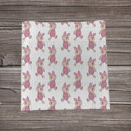 Pink Pig Scatter | Fabric Strip- Bow Making | Headwrap | Scrunchies