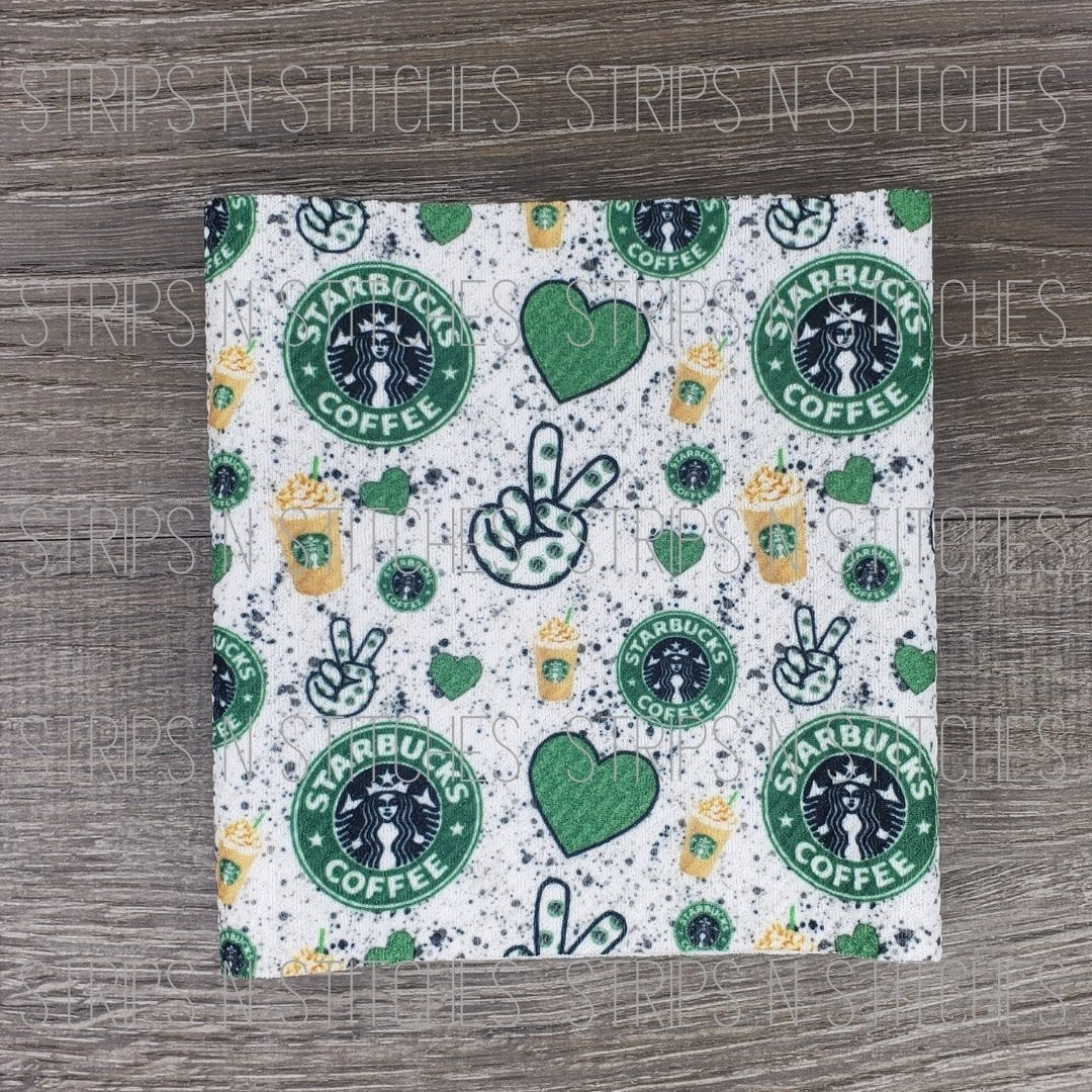 Love Morning Brew | Fabric Strip- Bow Making- Headwrap- Scrunchies