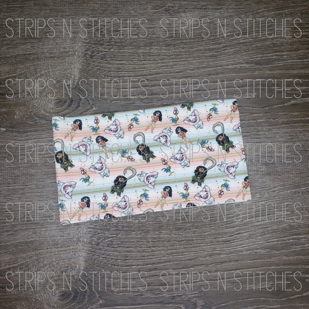 Striped Ocean Girl - Fabric Strip- Bow Making- Headwrap- Scrunchies