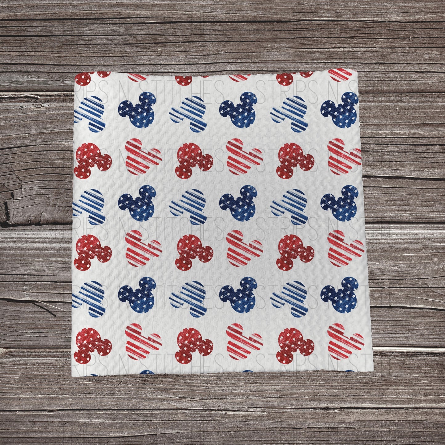 4th of July MM Heads Fabric Strip- Bow Making- Headwrap- Scrunchies