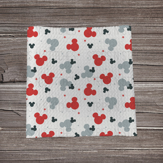 Red, Black & Grey MM Heads | Bullet Fabric Strip | Bow Making | Scrunchie |