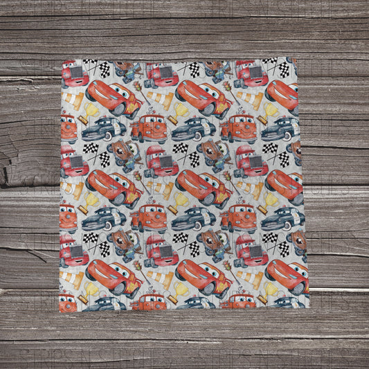 Cartoon Vehicles | Fabric Strip- Bow Making- Headwrap- Scrunchies