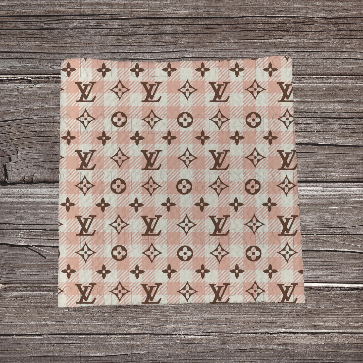 Pale Pink Plaid Boo-G | Fabric Strip- Bow Making- Headwraps- Scrunchies