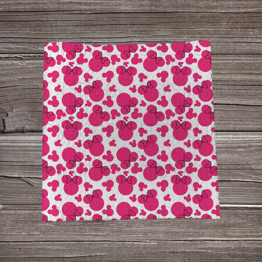 Scatter Pink MM Heads | Fabric Strips | Bow Making | Headwrap