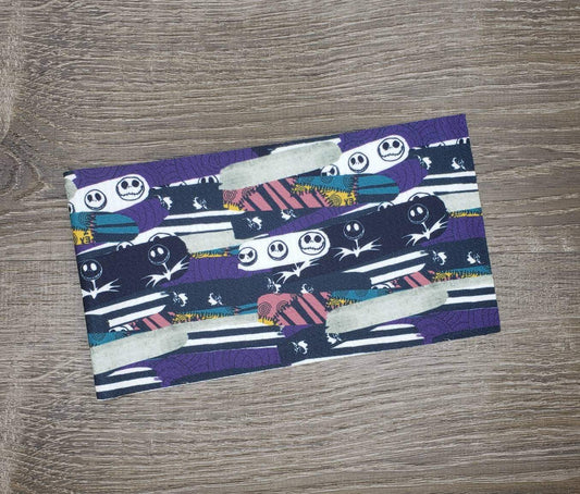 Skeleton & Girl Brushstrokes Fabric Strip- Bow Making- Headwrap- Scrunchies