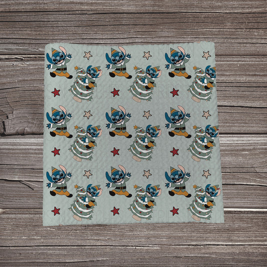 Christmas Alien- Blue | Fabric Strip- Bow Making- Headwraps- Scrunchies