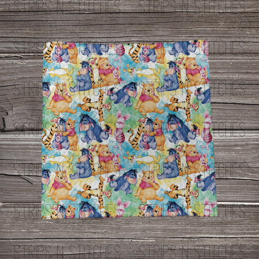 Ashdown Forests Friends - Multicolor | Fabric Strip- Bow Making- Headwrap- Sc