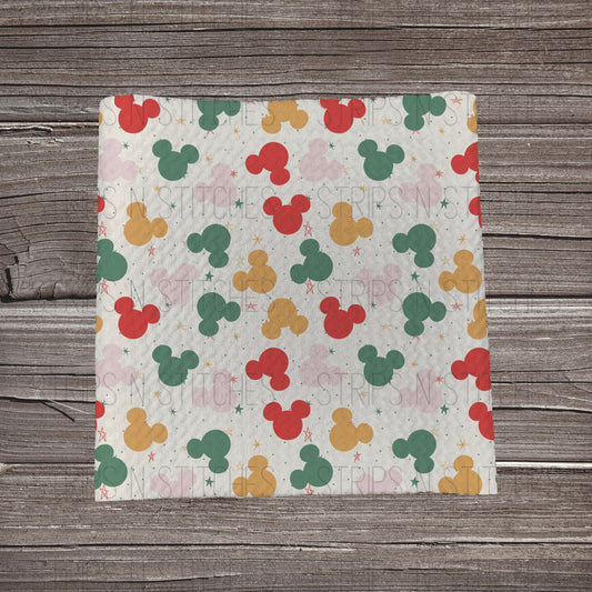 Red, Green, Orange & Pink Mouse Heads | Bullet Fabric Strip | Bow Making | Scrunchie |