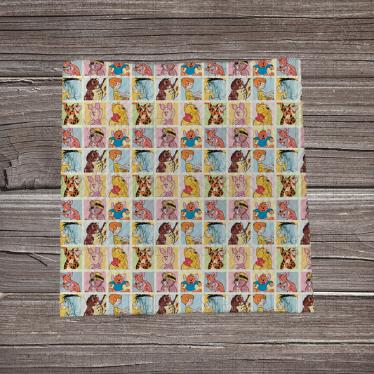Sweet Bear Friends Stacked | Fabric Strip- Bow Making| Headwrap | S