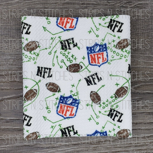 Football Symbol Playbook | Fabric Strip- Bow Making- Headwrap- Scrunchies