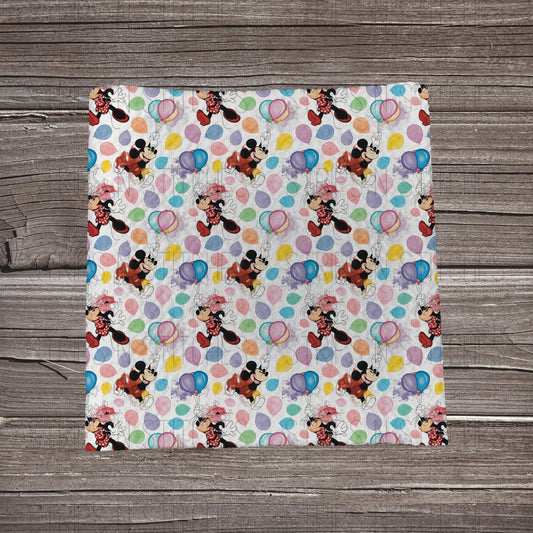 Girl MM Pastel Balloons | Fabric Strip- Bow Making- Headwrap- Scrunchies