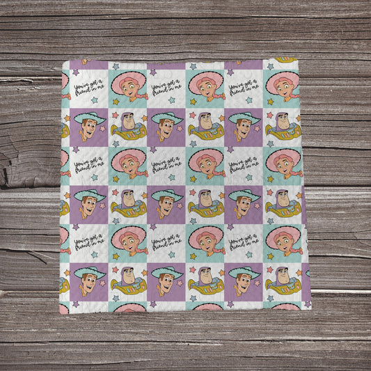 Checkered Purple Toys | Fabric Strip- Bow Making- Headwraps- Scrunchies