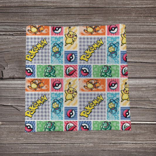 Catch em all Patchwork | Bullet Fabric Strip | Bow Making | Scrunchie | Headwraps