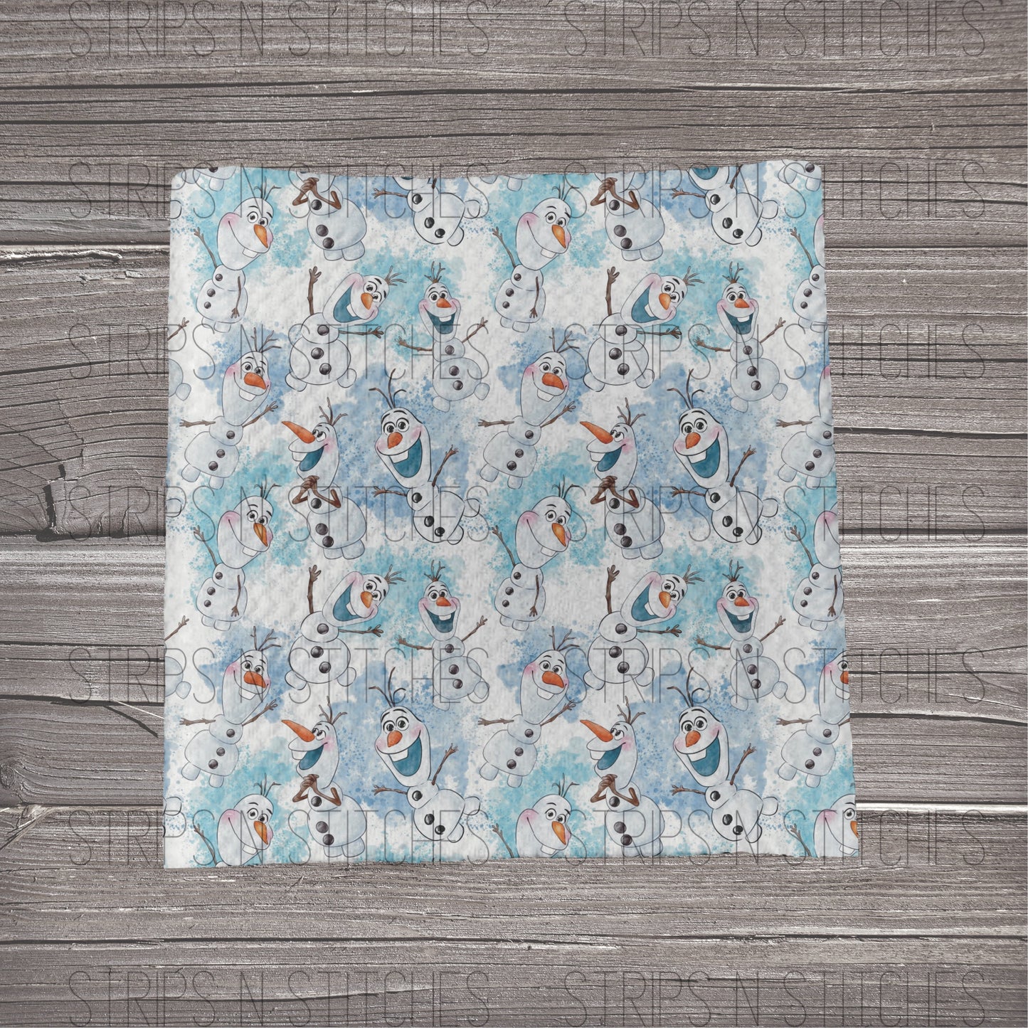 Watercolor Ice Snowman | Bullet Fabric Strip | Bow Making | Scrunchie |