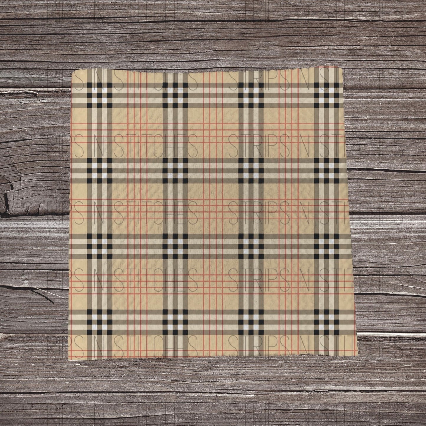 Tan & Black Plaid | Fabric Strips | Bow Making | Headwrap | Scrunchies