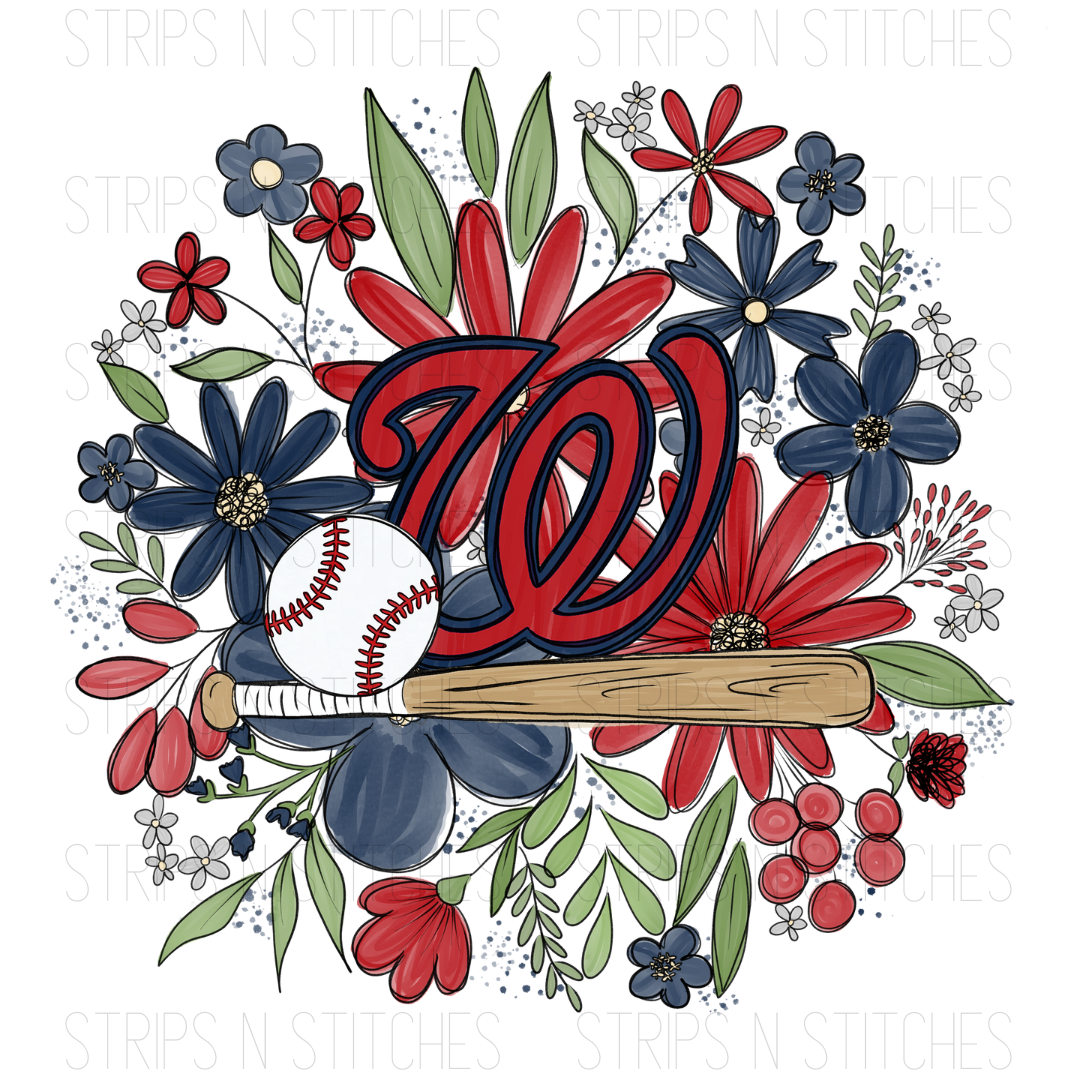 2024 MLB Floral INFANT (4 inches) | Sublimation Transfer | Create Your Own Shirt