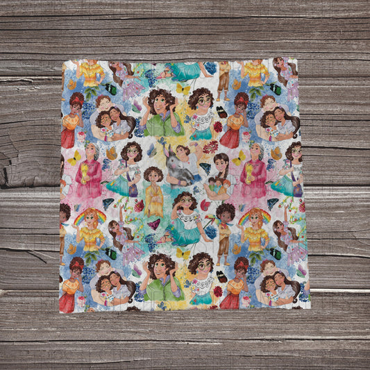 Splatter Charm  | Fabric Strip- Bow Making- Headwrap- Scrunchi