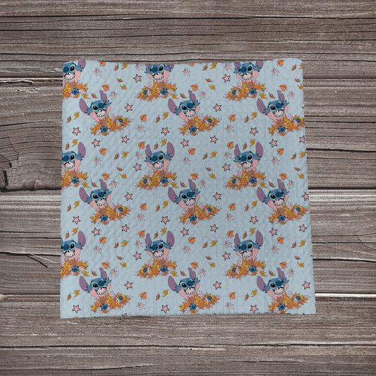 Fall Alien- Blue | Fabric Strip- Bow Making- Headwraps- Scrunchies