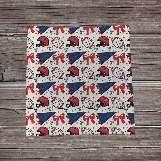 Football & Bows | All 32 Teams Available | Fabric Strip | Bow Making | Scrunchies | Headwraps