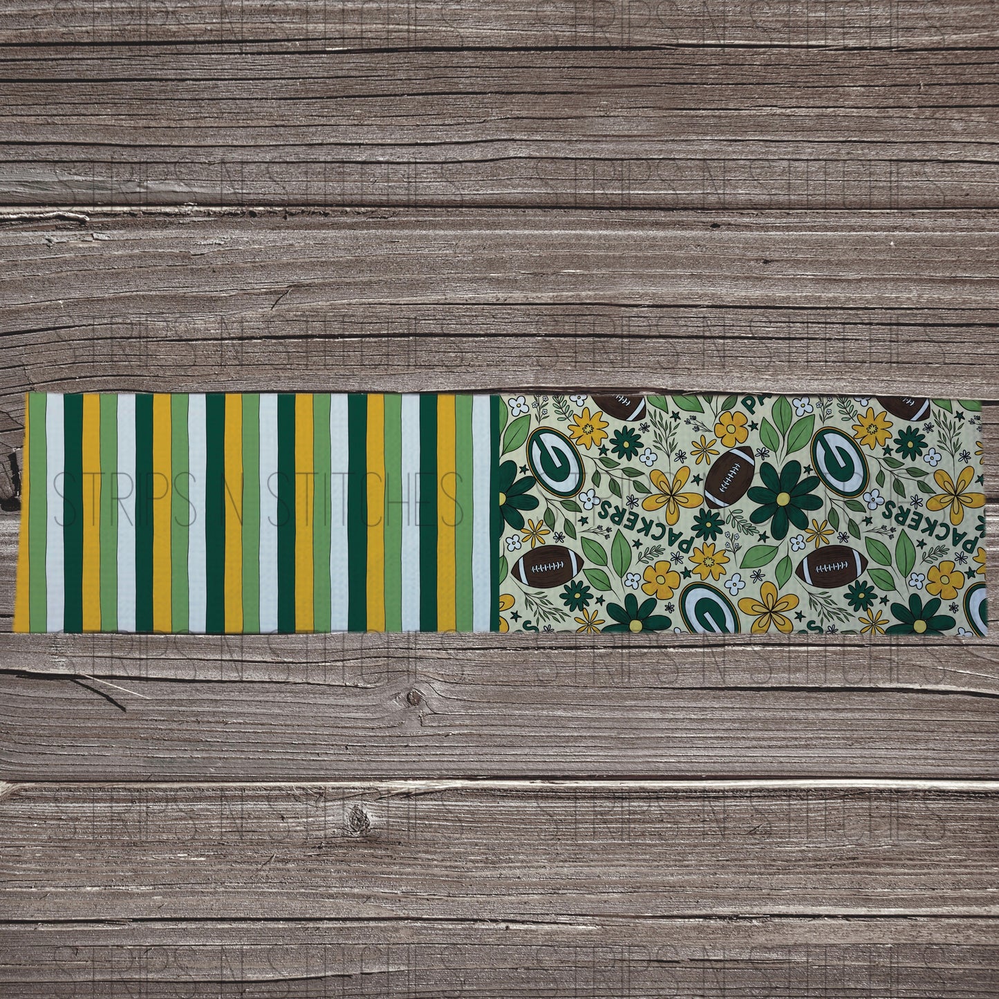 2024 Football - HALF & HALF LIGHT FLORAL | All 32 Teams Available | Fabric Strip | Bow Making | Scrunchies | Headwraps