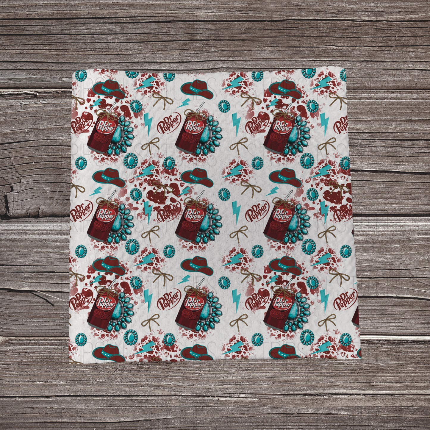 Western Dr Pepper  | Bullet Fabric Strip | Bow Making | Scrunchie | Headwraps
