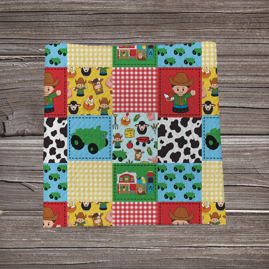Barnyard Small People Patchwork | Bullet Fabric Strip | Bow Making | Scrunchie