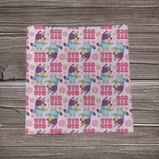 Big Sis Bluey | Bullet Fabric Strip | Bow Making | Scrunchie | Headwraps