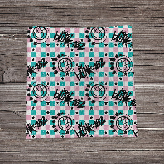 Blink 182 Checkered | Fabric Strip | Bow Making | Headwrap | Scrunchies