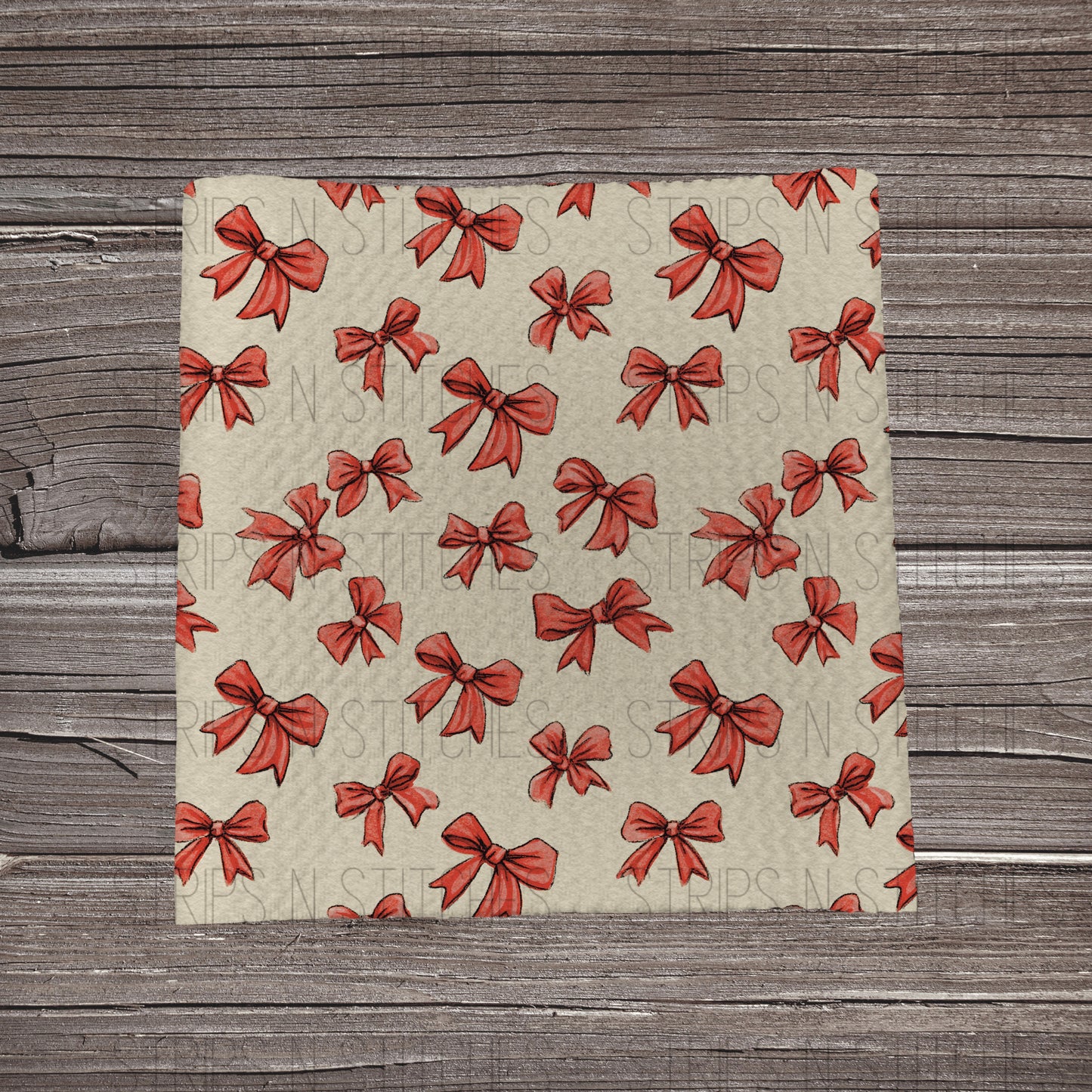 Canvas Red Bows | Fabric Strip- Bow Making- Headwraps- Scrunchies