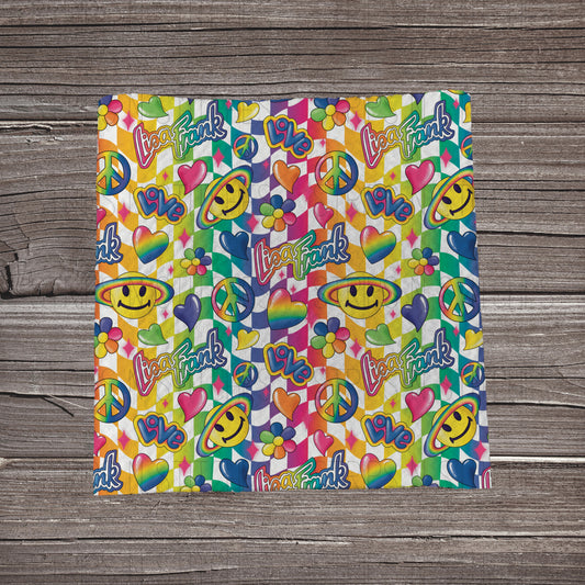 Checkered Lisa Frank | Bullet Fabric Strip | Bow Making | Scrunchie | Headwrap