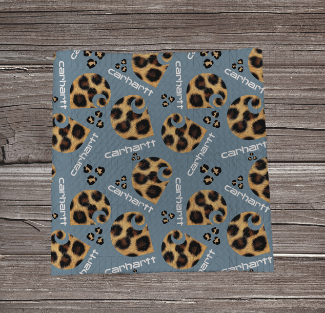 Cheetah Carhartt | Bullet Fabric Strip | Bow Making | Scrunchie | Headwraps