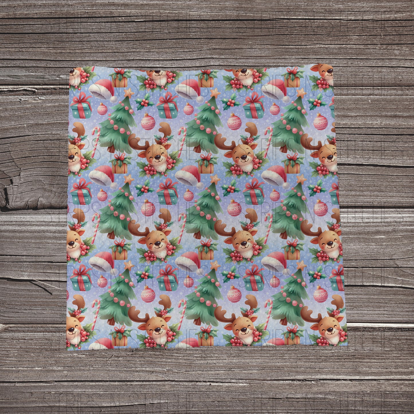 Cute Christmas Reindeer | Fabric Strip- Bow Making- Headwraps- Scrunchies