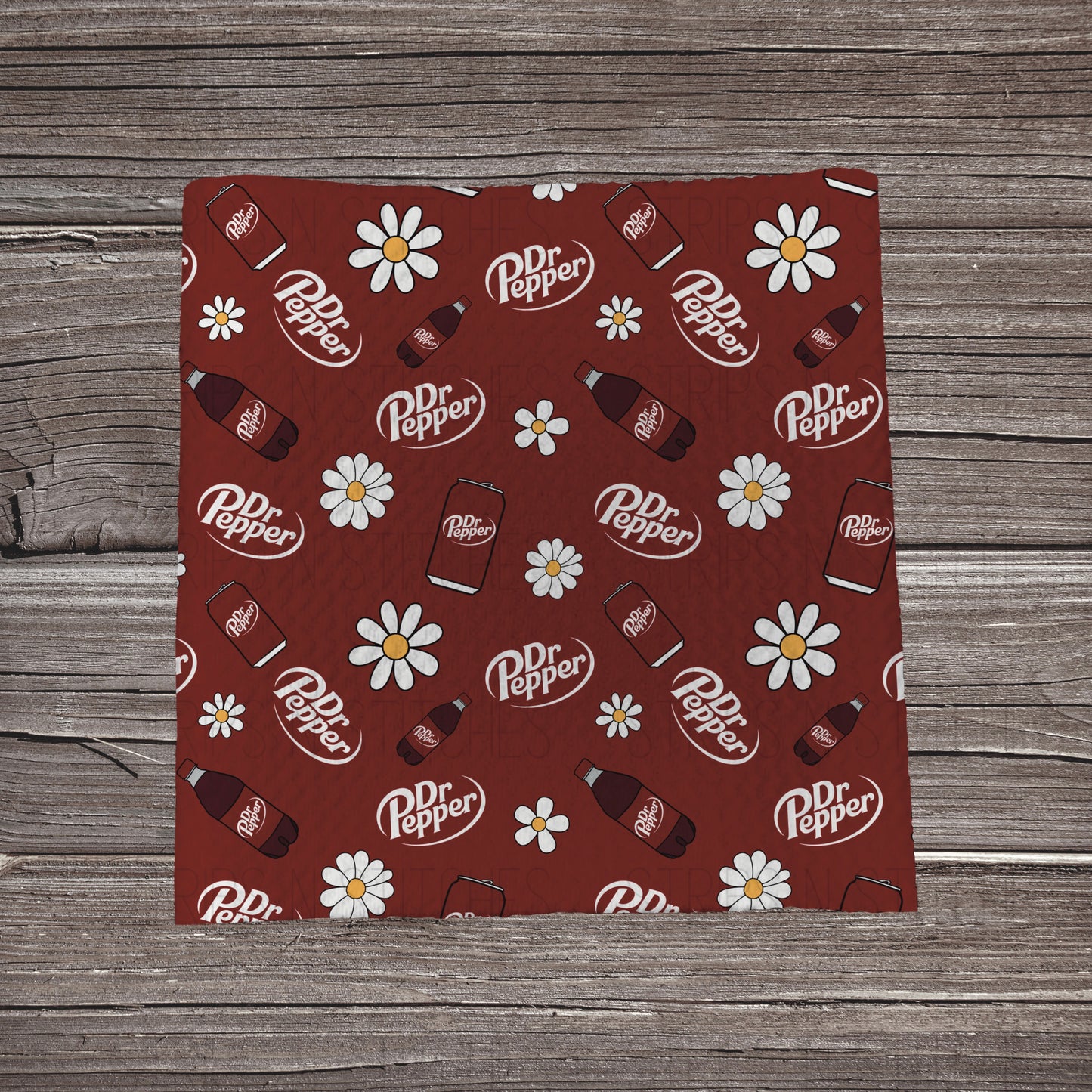 Dr Pepper & Flowers Scatter | Fabric Strip | Bow Making | Headwrap | Scrunchies