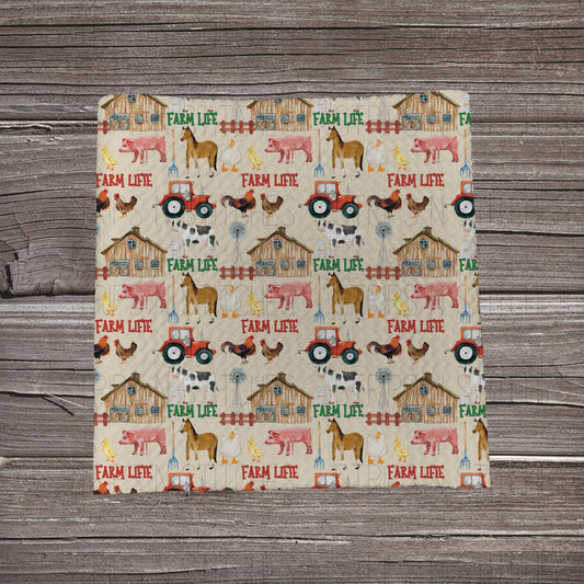 Farm Life Scatter | Fabric Strip- Bow Making- Headwrap- Scrunchies