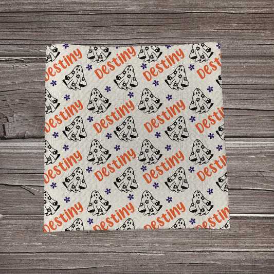 Floral Ghosts - CUSTOM NAME  | Fabric Strip | Bow Making | Scrunchie | Headwraps