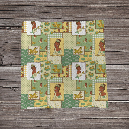 Frog Princess Patchwork | Fabric Strip- Bow Making- Headwrap- Scrunchies
